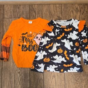 PatPat Halloween Kids Shirts - Orange and Black
